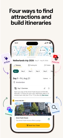Packy: AI Trip Itinerary Maker Screenshot 2 of 7