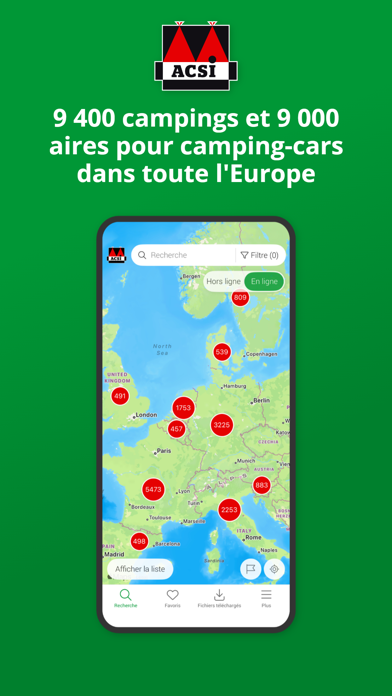 Screenshot #1 pour ACSI Campings Europe