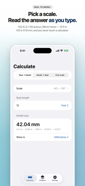 Model Scale Calculator screenshot 1