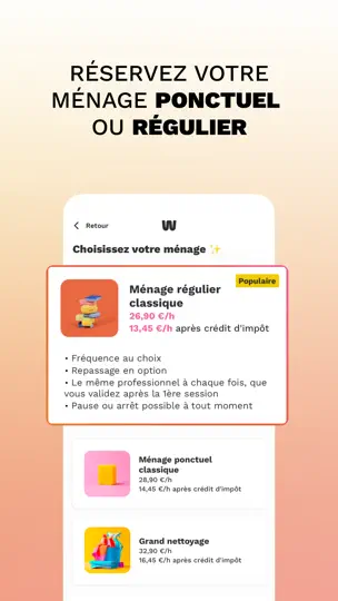 Capture d'écran de Ménage Et Bien-être - Wecasa sur iPhone 3