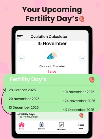 Ovulation: Period Calculator iPad screenshot