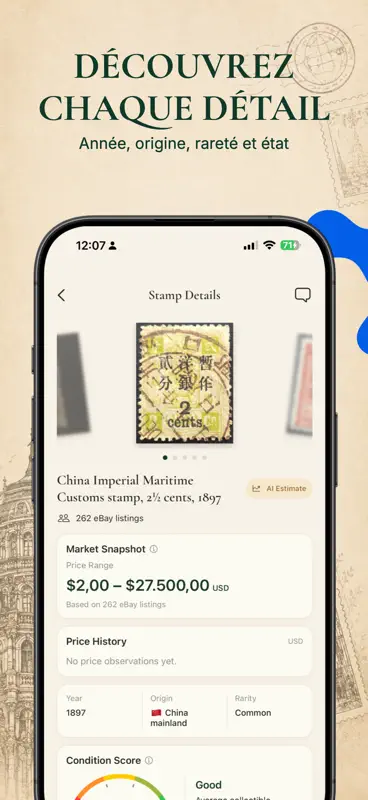 Scanner de timbres: valeur IA screenshot 2 of 5