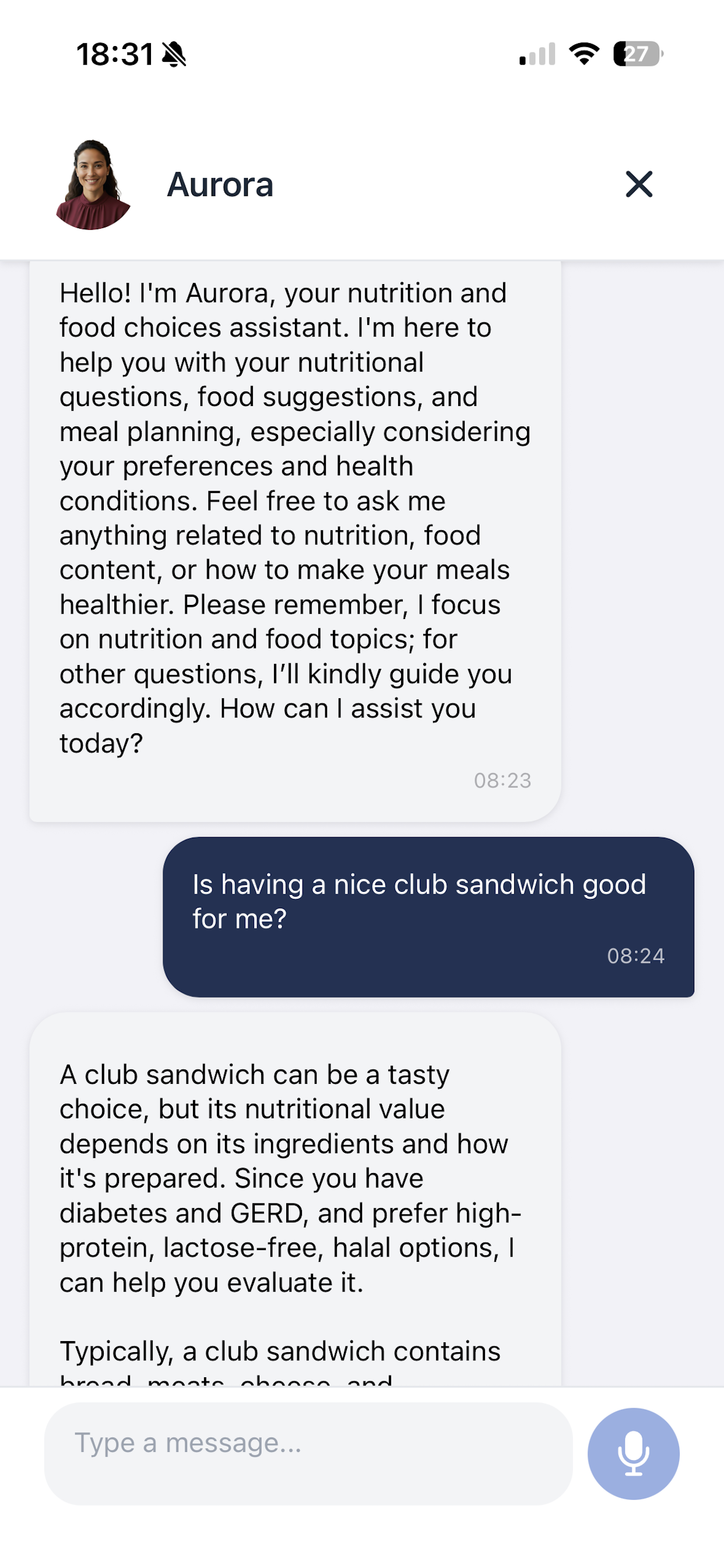 Aurora – AI Health Coach
