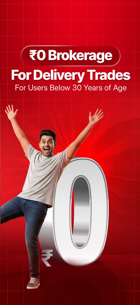Kotak Neo Stock Market Trading - This tool highlights its zero brokerage for delivery trades for younger users, visually emphasizing the '₹0' cost.