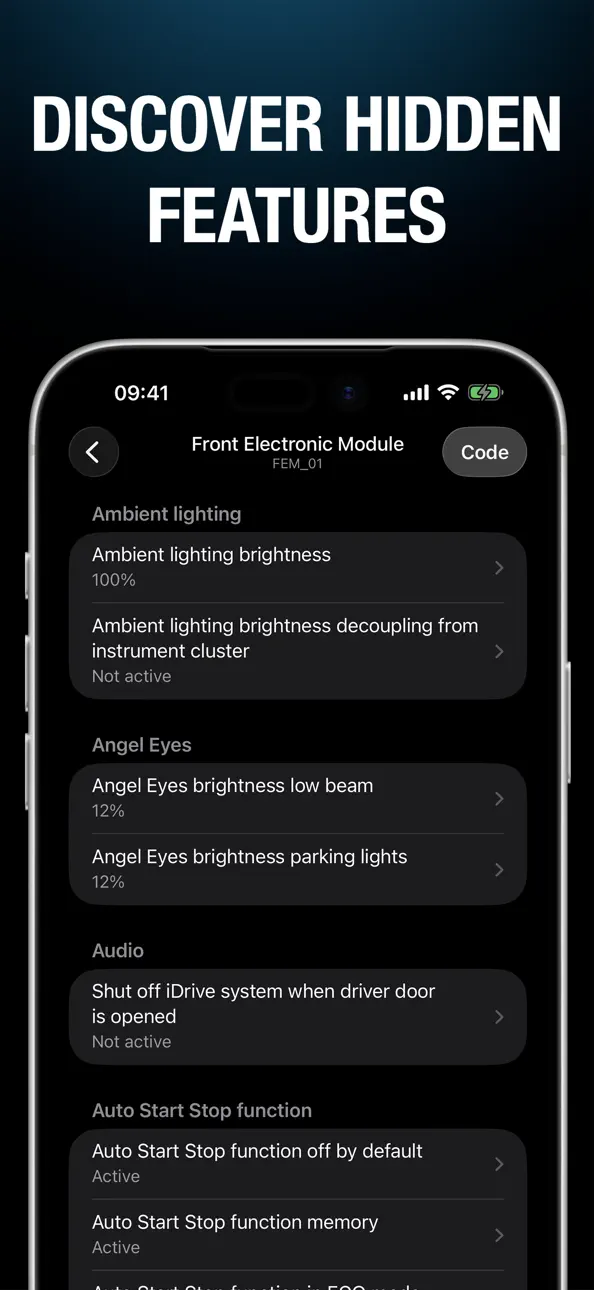 BimmerCode for BMW and MINI Hack screenshot 3 - iOS game interface