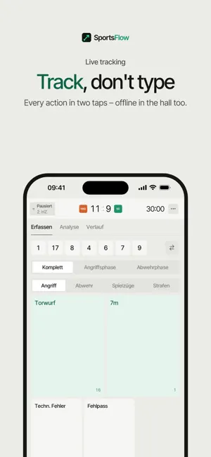 SportsFlow – Handball-Analyse screenshot 1