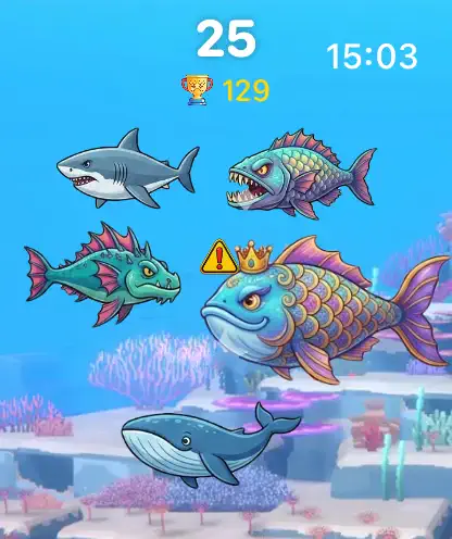 Screenshot #2 pour Poisson Mange Poisson: Évolue