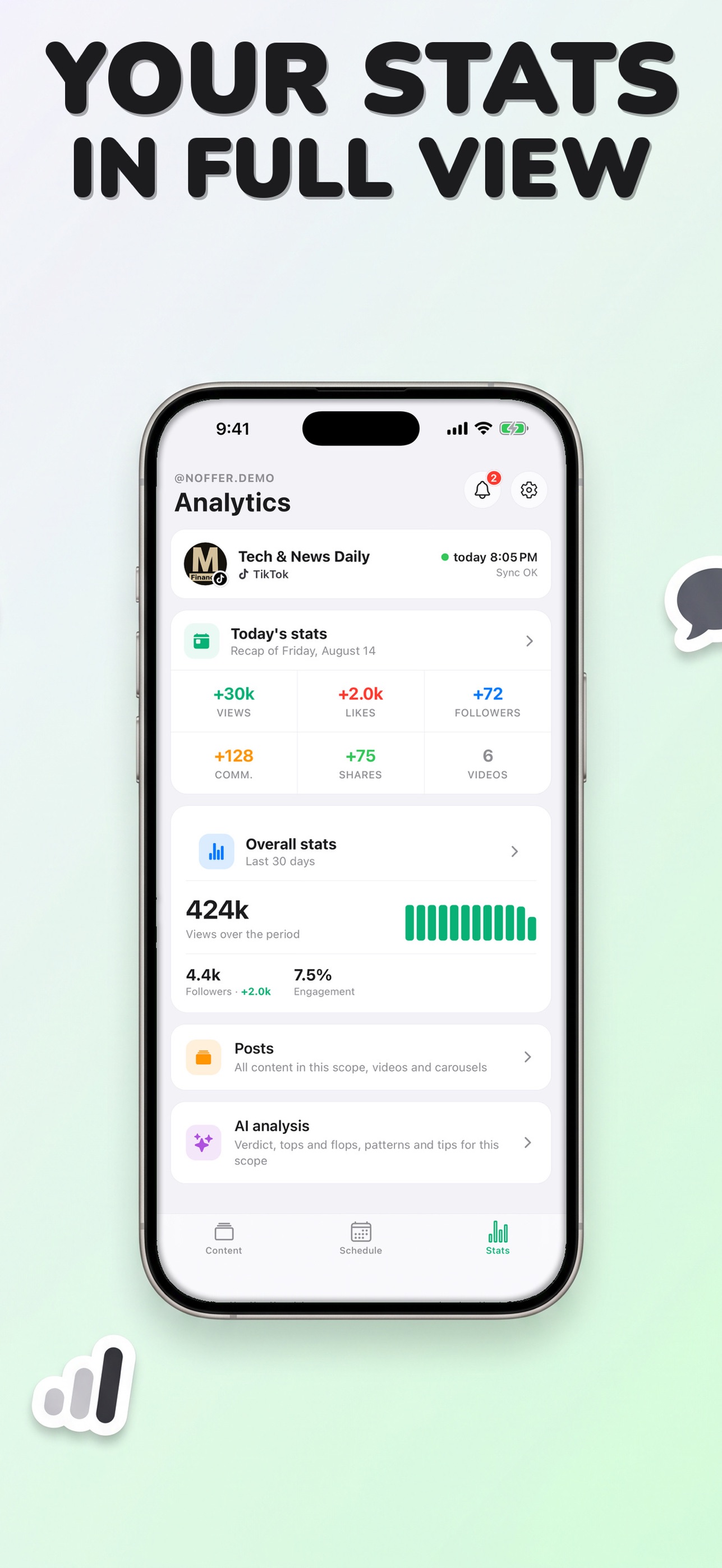 Screenshot 6 of Noffer: Schedule & Track posts