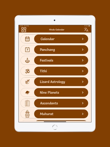 Hindu Calendar 2026 iPad screenshot
