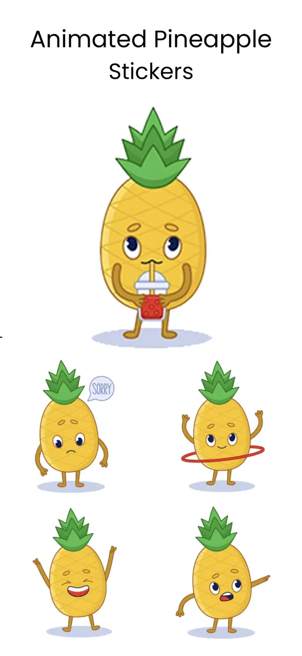 Screenshot #1 pour Animated Pineapple Emojis