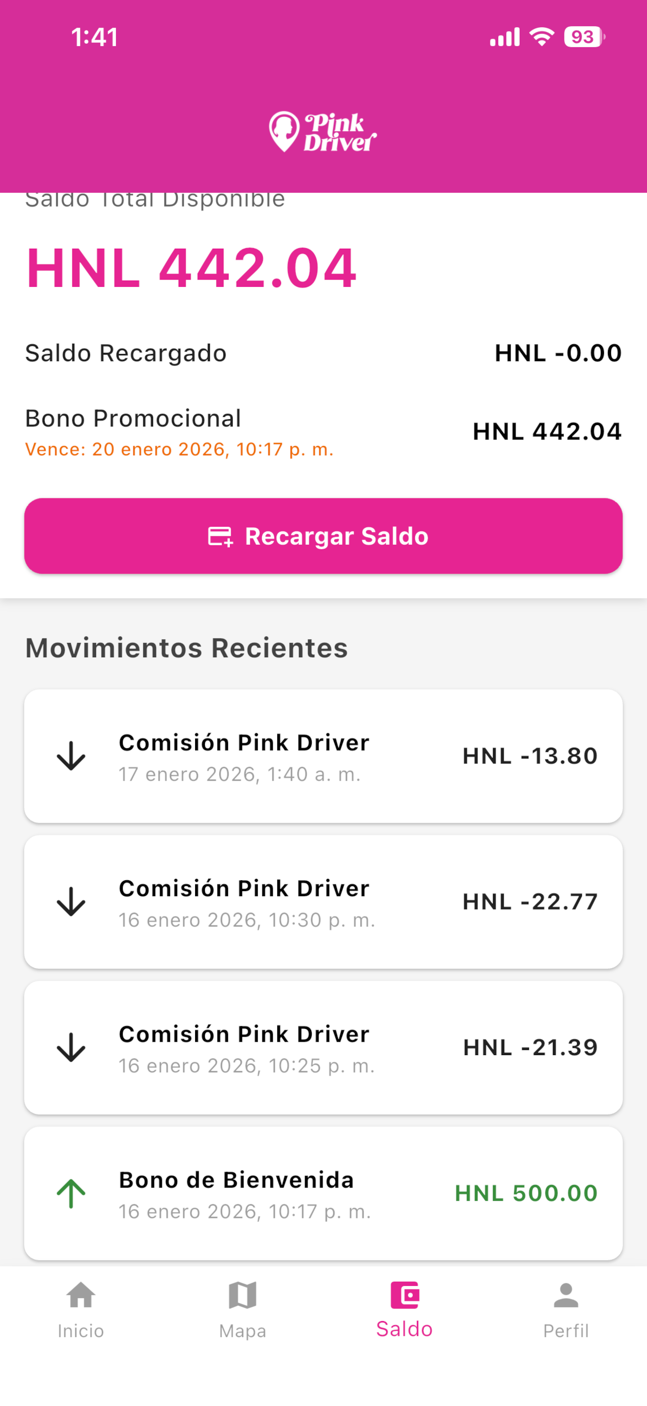 Pink Driver Honduras