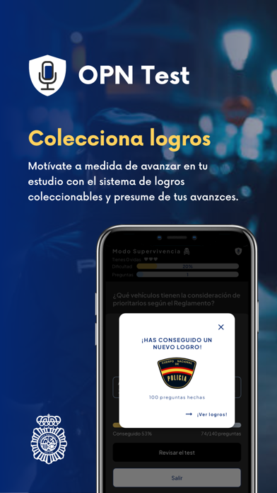 OPN Test Policía Nacional Screenshot