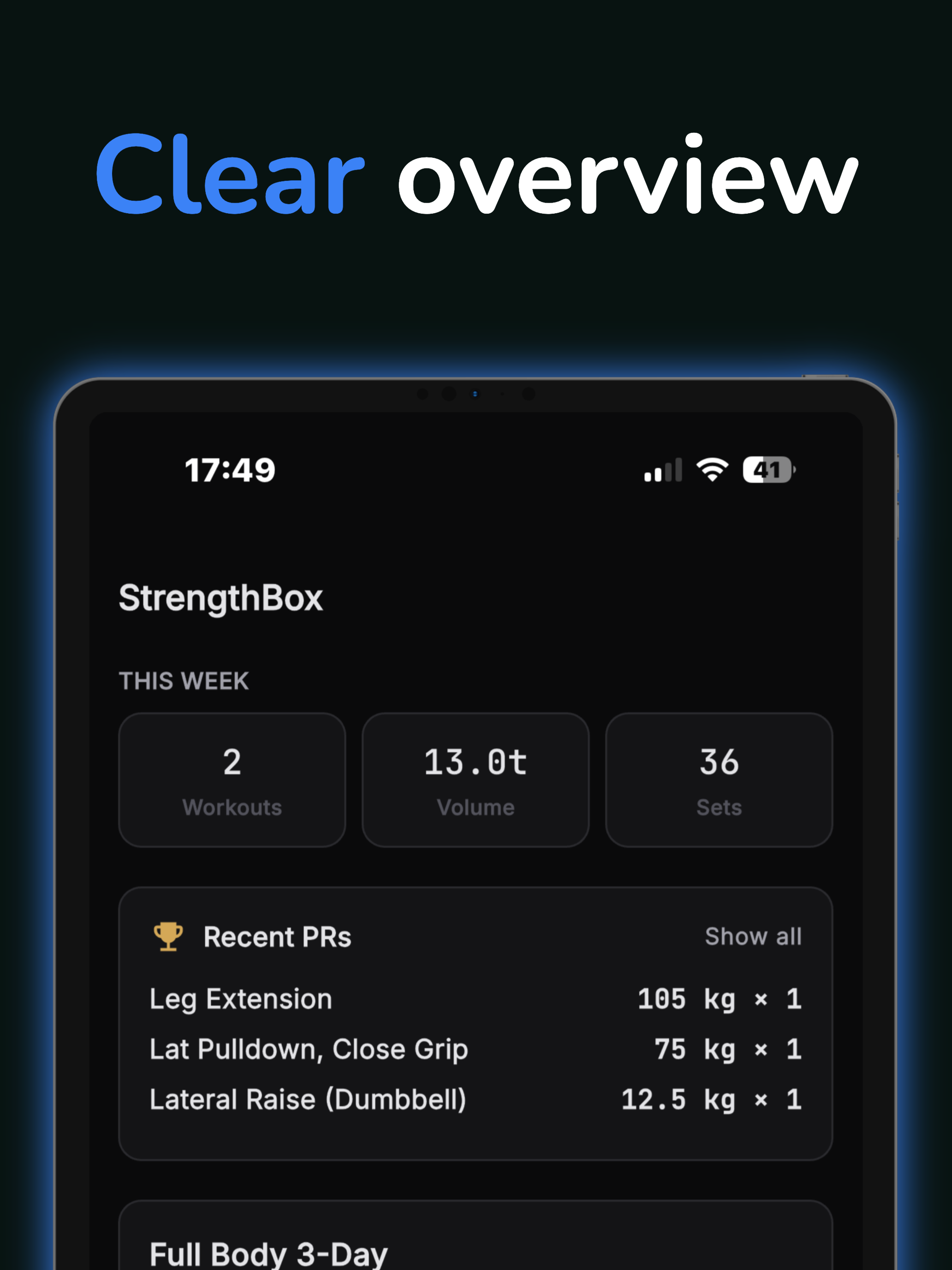 StrengthBox - Workout Tracker