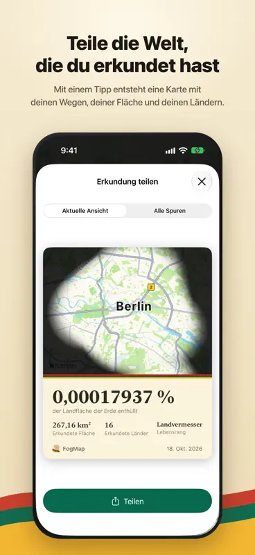 FogMap: Reisekarte & Tracker screenshot 9 of 9