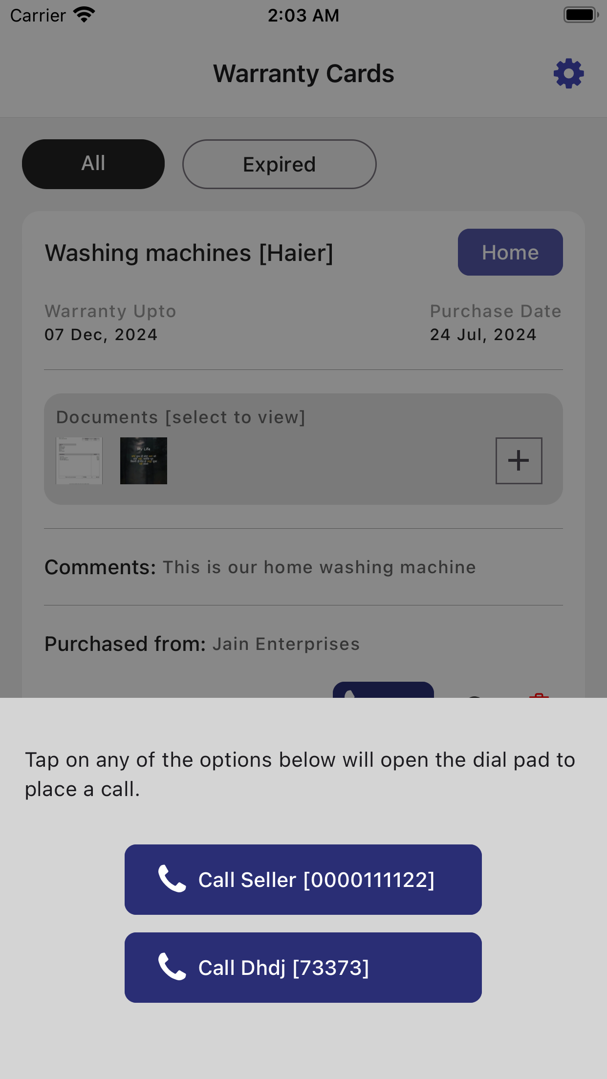 Warranty Book