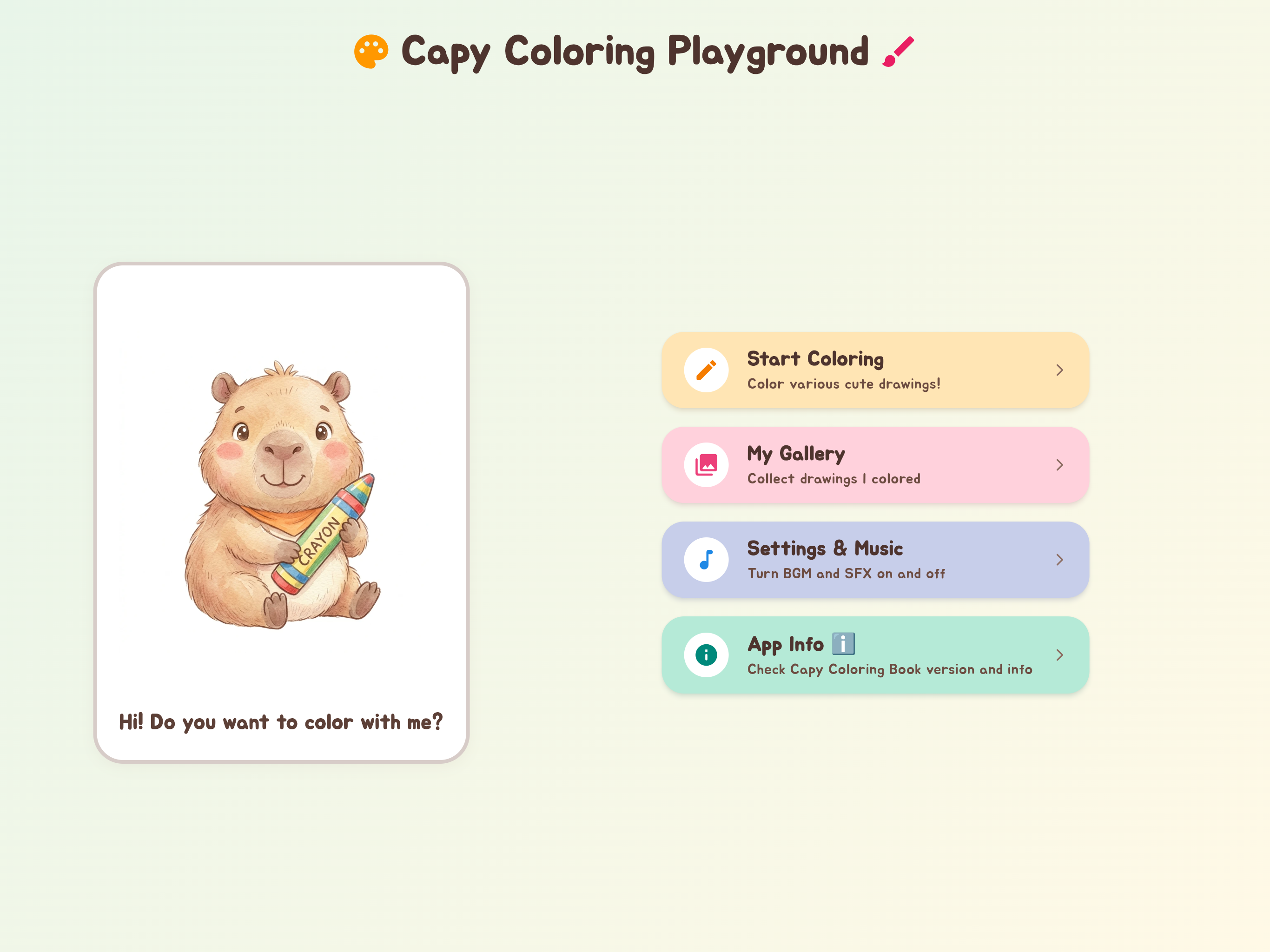 Capy Coloring Book screenshot 9