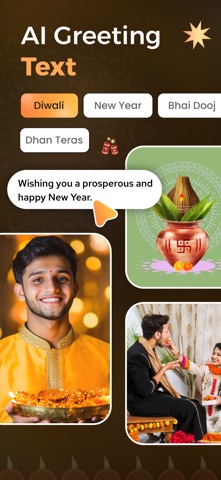 AI Happy Diwali Photo App screenshot