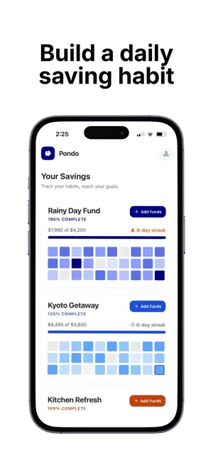 Pondo: Daily Savings Tracker screenshot 1