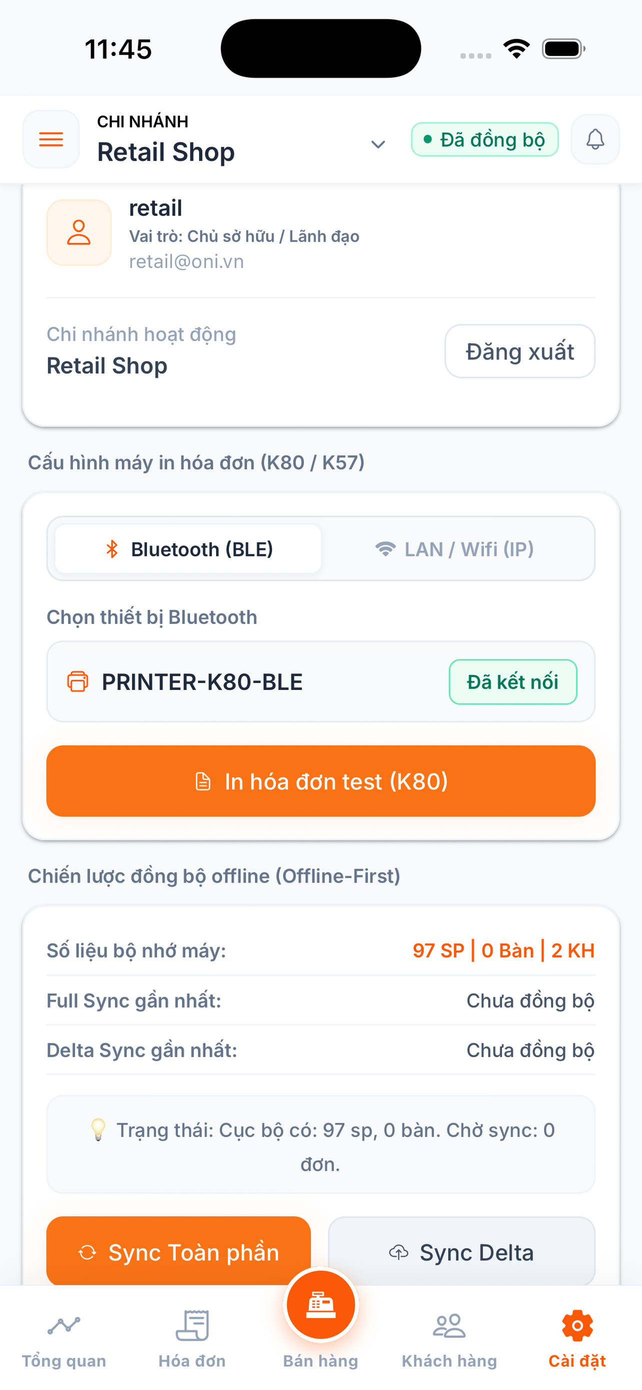 Ứng dụng bán hàng - Oni POS screenshot 10