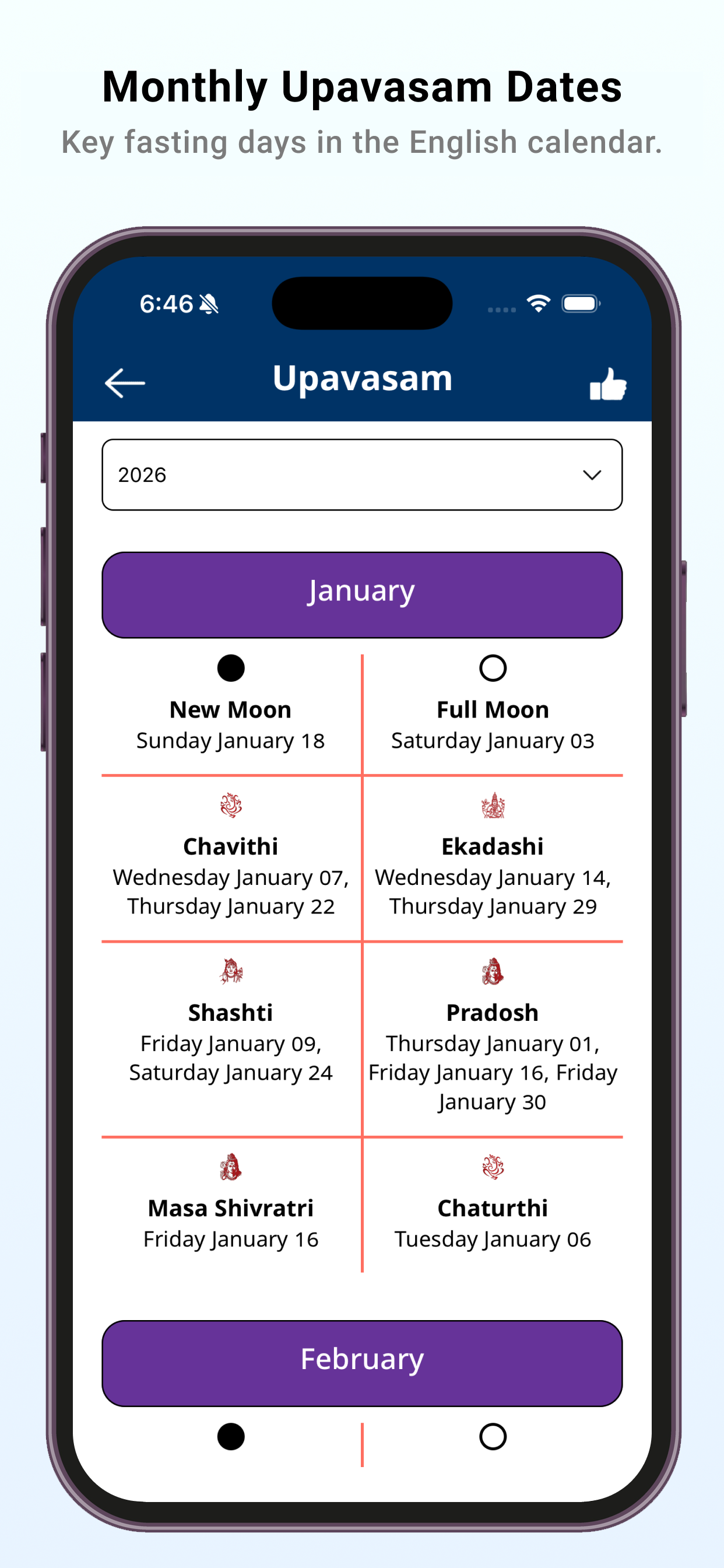 2026 Calendar App