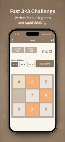 2048 - puzzle number 4096 iPhone screenshot