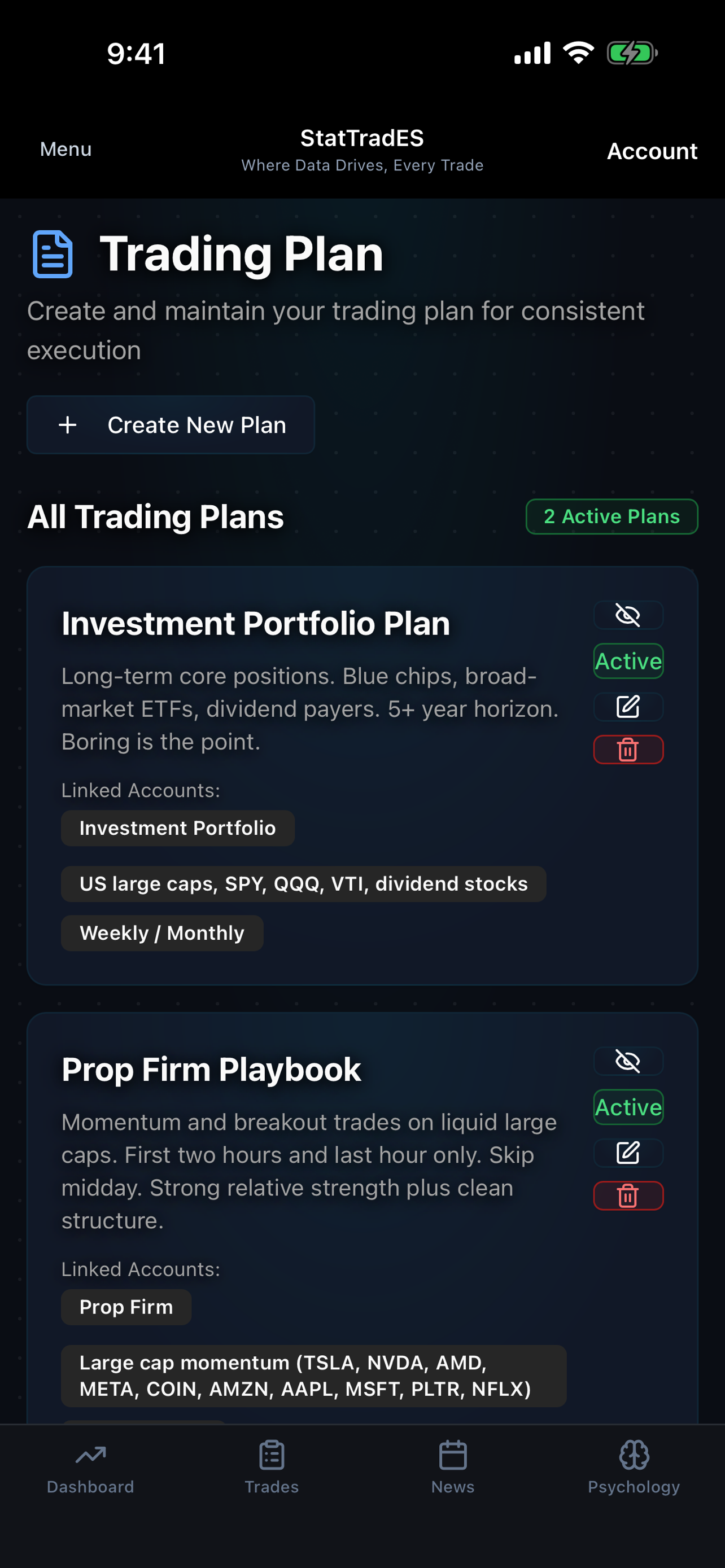 StatTradES: Trading Journal