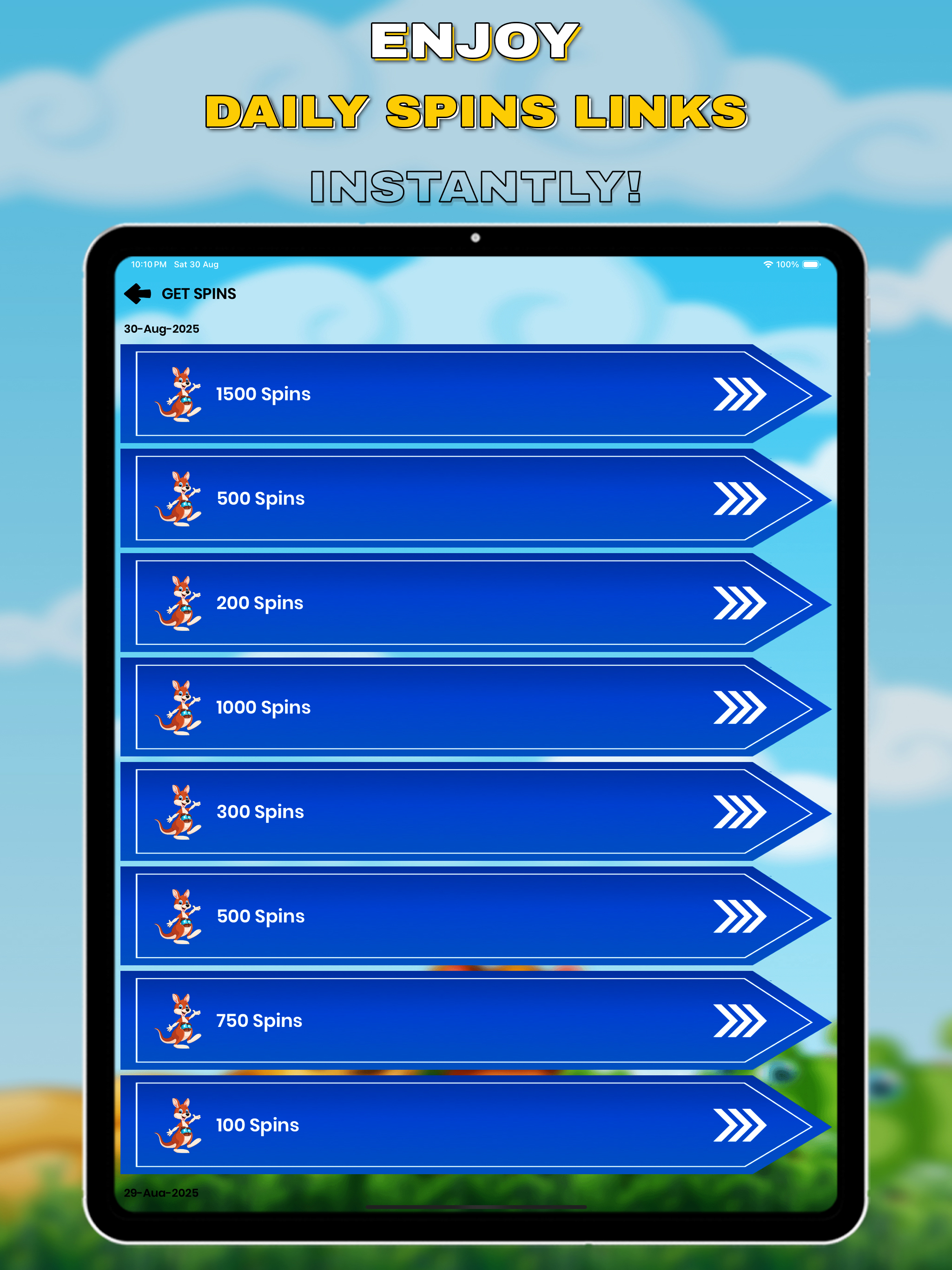 Spins and Coins Reward Links