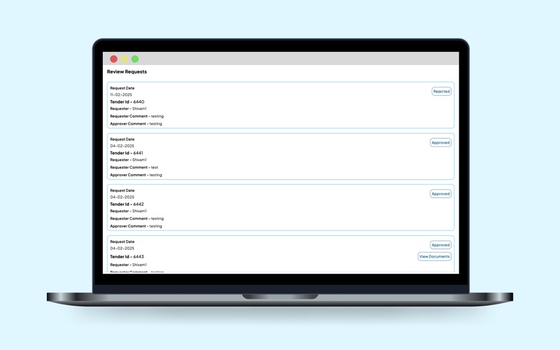 Tender Management System app screenshot 3
