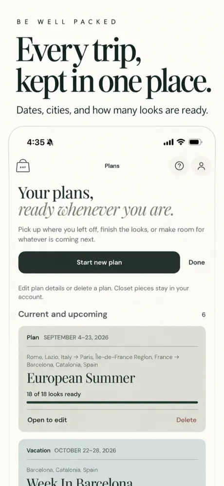 Be Well Packed: Outfit Planner screenshot 4