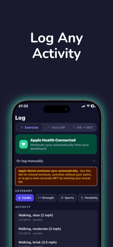 Verve: MET Fitness Tracker iPhone screenshot