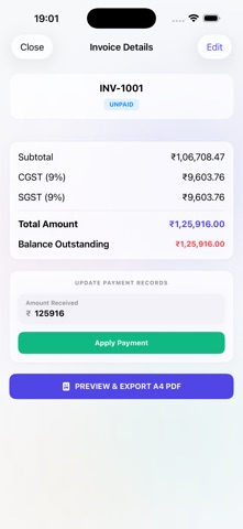 Billora Invoice Maker screenshot
