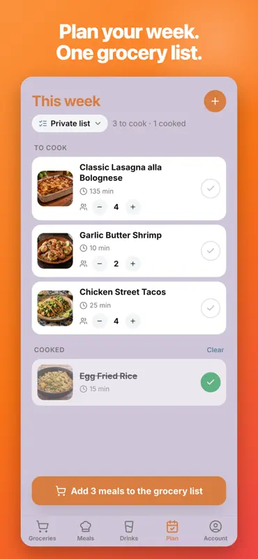 Yummy: Grocery List & Recipes screenshot 3 of 10