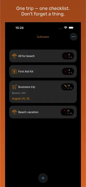 Suitcase things checklist screenshot 2