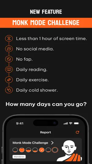 Monk Mode: Screen Time Control screenshot 1