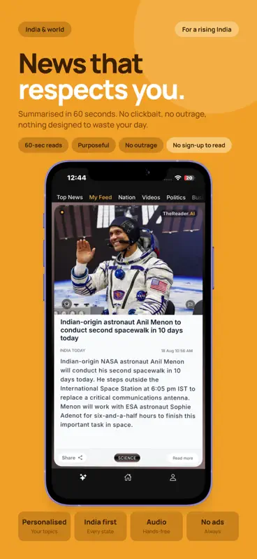 TheReader.AI: Short News India screenshot 1 of 8