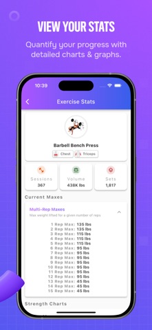 Bench Gym Log: Workout Tracker iPhone screenshot