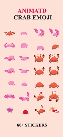 Animated Crab Emoji app screenshot