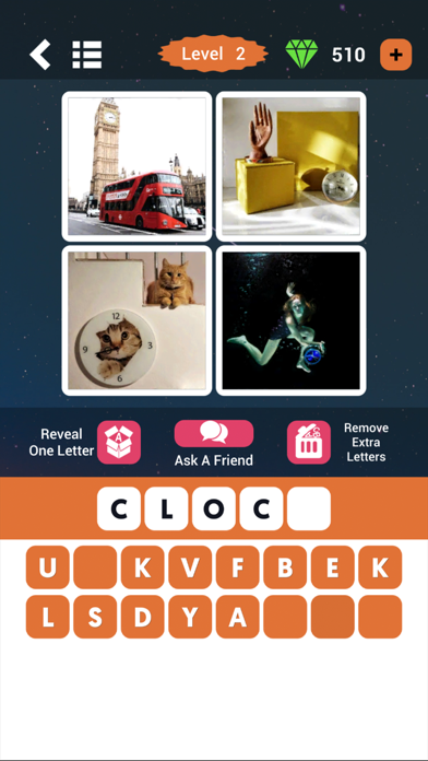 4 Pics 1 Word Puzzle Screenshot