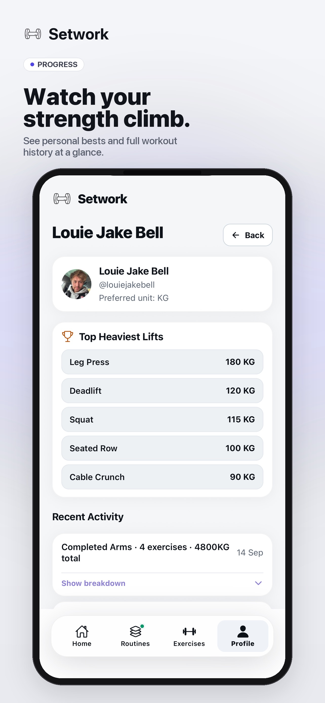 Screenshot 3 of Setwork: Adaptive Gym Tracker
