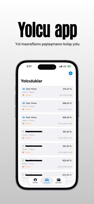 Yolcu – Masrafı kolayca paylaş screenshot 4