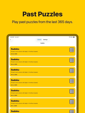 Clueo Games: Sudoku & Puzzles iPad screenshot