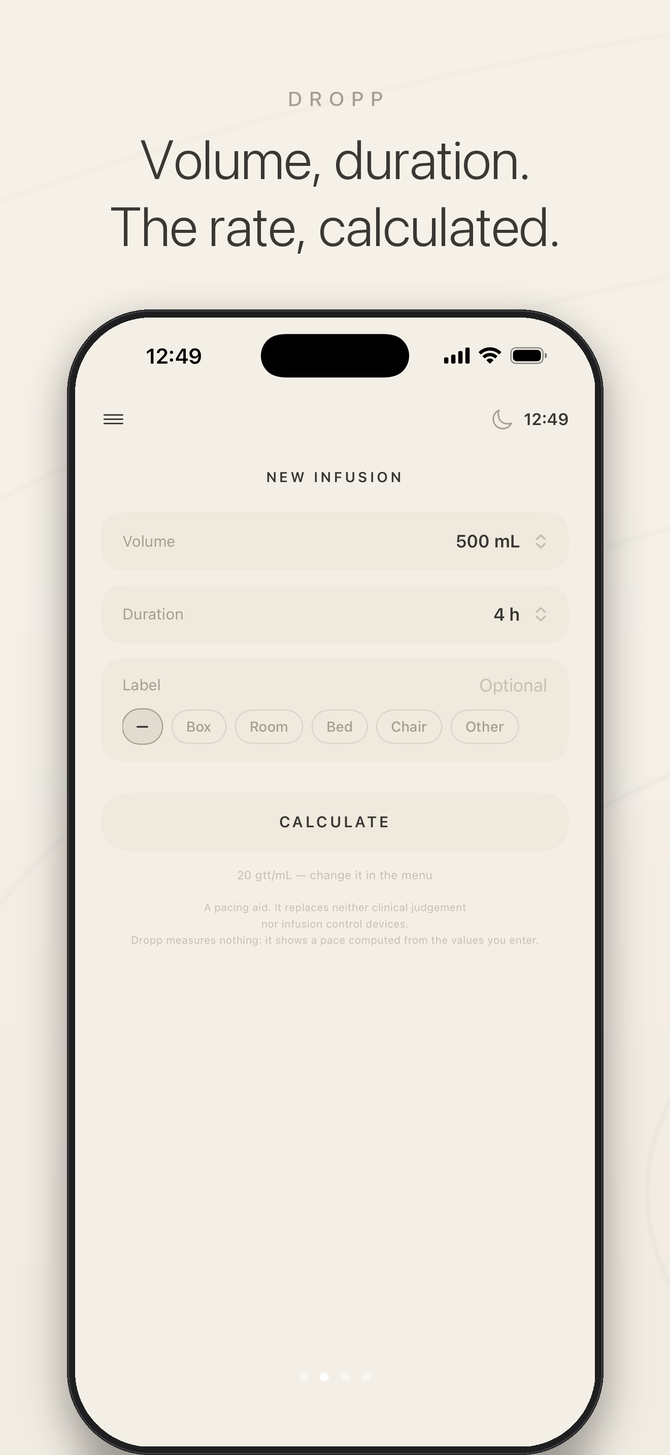 Dropp — IV Drip Rate screenshot 2