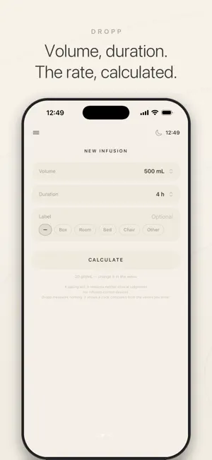 Dropp — IV Drip Rate screenshot 2