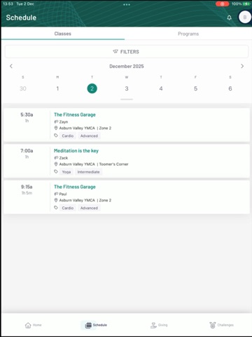 YMCA of Greater Grand Rapids iPad screenshot
