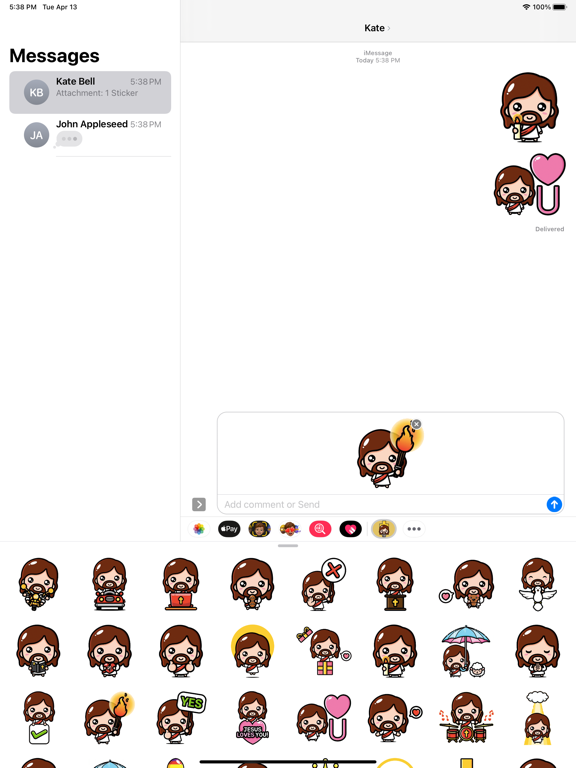 Screenshot #4 pour I Love Jesus Stickers