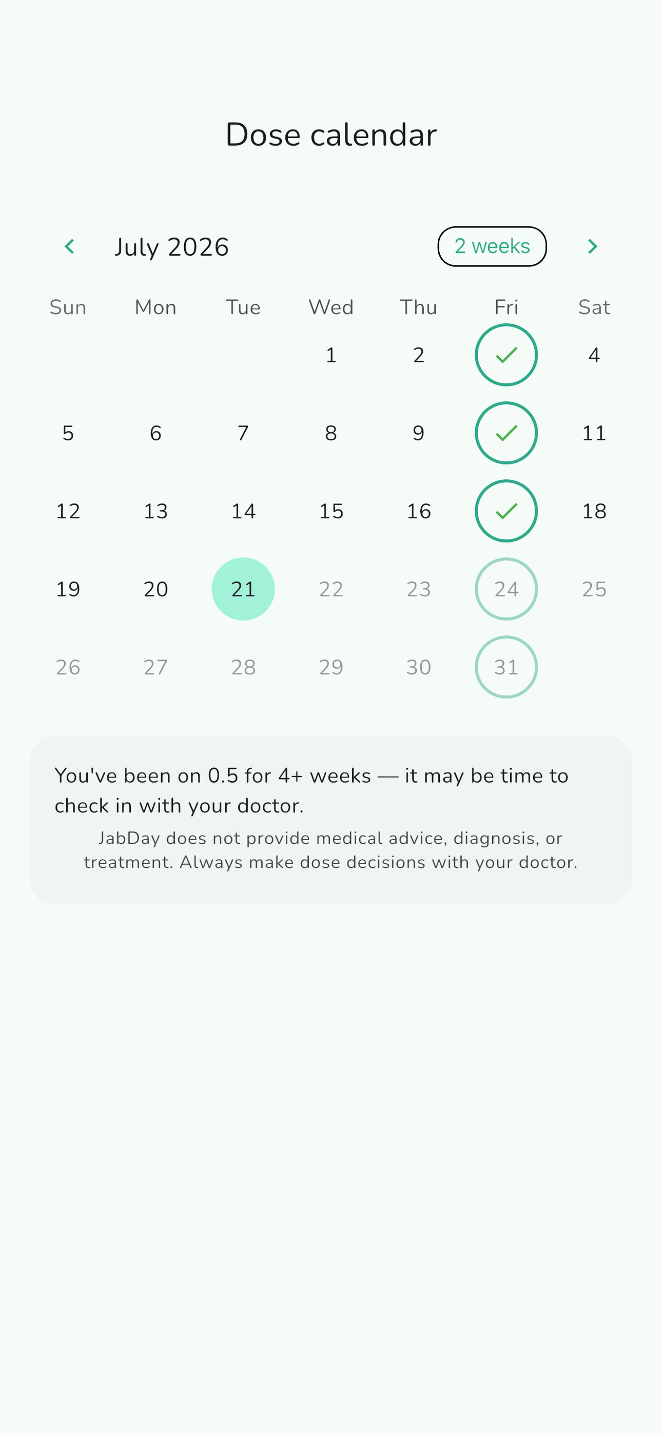 JabDay: Dose & Weight Tracker screenshot 3