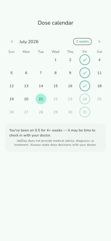 JabDay: Dose & Weight Tracker Screenshot 3 of 6