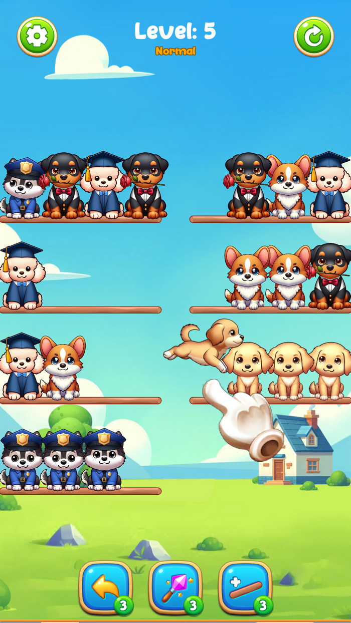 Dog Sort Puppy Puzzle