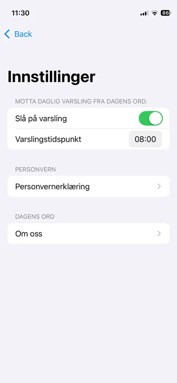 Screenshot #1 pour Dagens Ord