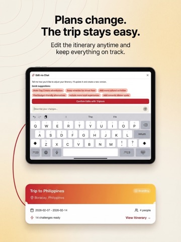 triplore: travel planner iPad screenshot